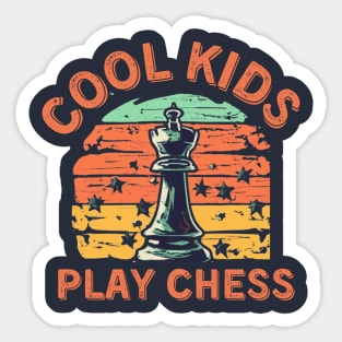 Chess Chessmen Chessboxing Gift for Cool Kids Sticker